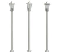 Lámparas De Suelo De Exterior 3 Uds Acero Inoxidable 120 Cm Vidaxl