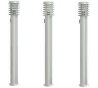 Lámparas De Suelo Exterior Con Enchufe 3 Uds Acero Inox 110 Cm Vidaxl