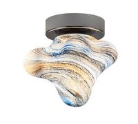 Lámparas de Techo para Pasillos, Luminaria de Techo Moderna de Vidrio, Lámpara de Techo Semiempotrada para Pasillo con Casquillo G9, Lámparas de Techo para Entrada de Balcón, Montaje Cerca Del Techo/A