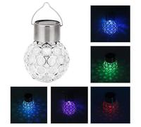 Lámparas solares, luces colgantes solares LED Luces solares impermeables con iluminación de decoración de 7 colores para fiestas, jardines, hogares