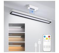 Lamptobe 5W Luces LED Cocina Bajo Mueble, Regulable, 3 Colores, Control Táctil o Remoto, Batería Recargable USB-C de 2000mAh, Ideal para Habitacion, Escritorio, Muebles, Cocina, Armario y Baño