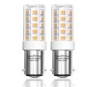 Lamptobe Bombilla Maquina de Coser, 4W B15 Bombilla Bayoneta Maquina de Coser, Blanco Cálido 3000K, 40W Equivalente, Non-Dimmable, para Lámpara de Pared, 2 Piezas