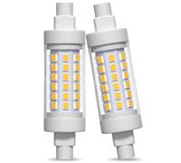 Lamptobe Bombilla R7S 78mm 10W LED, Blanco Natural 4000K Regulable Lineal Proyector COB LED Equivalente a Bombilla R7S para Iluminación Paisajística, Lámpara de pie(2-unidad)