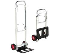LAMS Carretilla de mano plegable de aluminio HT1105B con rueda maciza