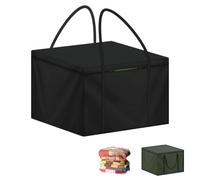 LAMUNI Bolsa de Almacenamiento Cuadrada 80x80x60cm Bolsas de Cojín para Exteriores, 420D Tela Oxford Funda Cojines Jardin Exterior Bolsa para Guardar Cojines con Asa de Transporte