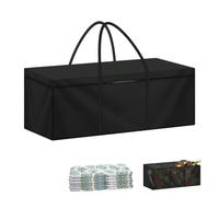 LAMUNI Bolsa de Almacenamiento Grande 140x40x60cm Bolsas de Cojín para Exteriores, 420D Tela Oxford Funda Cojines Jardin Exterior Bolsa para Guardar árbol de Navidad con Asa de Transporte
