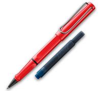 LAMY 1240183, bolígrafo LAMY safari con tinta recargable, color rojo, incluye cartucho de tinta
