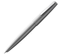 Lamy 2000 plata pluma - elegante con cuerpo de acero inoxidable pulido mate - plumín de oro de 14 quilates parcialmente platinado - tamaño del plumín OM