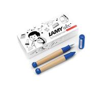 Lamy abc - Juego de aprendizaje de escritura (incluye caja de regalo, 1 pluma estilográfica para niños con pluma fina y 1 lápiz, mango antideslizante, tapa y cubo de plástico)