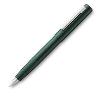 LAMY aion 077 - Pluma estilográfica moderna en color verde oscuro de una carcasa de aluminio sin costuras, superficie cepillada rotativa, grosor del plumín EF