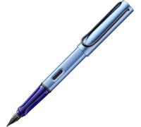 LAMY AL-star 0E1 - Pluma estilográfica ligera de aluminio acuático con mango ergonómico y plumín de acero pulido, ancho de trazo extrafino, incluye cartucho de tinta T 10 azul