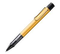 LAMY AL-star 299 - Bolígrafo de aluminio en color dorado y negro con mango ergonómico y mango transparente, con mina grande y trazo M