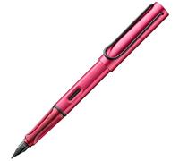 LAMY AL-star D09 Pluma estilográfica ligera de aluminio en fiery con mango ergonómico y plumín de acero pulido, ancho de trazo extrafino, incluye cartucho de tinta T 10 azul