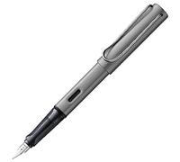 Lamy AL-star graphite - Pluma estilográfica con empuñadura ergonómica y plumín de acero pulido en tamaño EF - cuerpo de aluminio ligero - incluye cartucho T 10 azul - Diestro