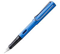 Lamy AL-star oceanblue - Pluma estilográfica con empuñadura ergonómica y plumín de acero pulido en tamaño M - cuerpo de aluminio ligero - incluye cartucho T 10 azul - Diestro