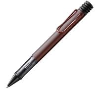 Lamy Bolígrafo Lx marron: bolígrafo ligero con agarre ergonómico transparente y ancho de trazo M; cuerpo de aluminio anodizado; recambio de gran capacidad M 16 en negro y estuche metálico