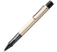 Lamy Bolígrafo Lx palladium: bolígrafo ligero con agarre ergonómico transparente y ancho de trazo M; cuerpo de aluminio anodizado; recambio de gran capacidad M 16 en negro y estuche metálico