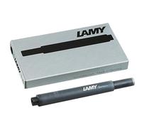 LAMY Cartucho de tinta negra T 10 con gran reserva de tinta, adecuado para todos los modelos de pluma estilográfica Lamy - Contenido: 1,25 ml por cartucho - 5 unidades por paquete