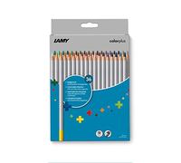 Lamy Colorplus 506 - Juego de 36 lápices de colores de madera maciza de tilo con forma triangular ergonómica, mina gruesa de 3,3 mm de diámetro, lápiz de 7,2 mm de diámetro