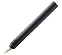 LAMY dialog cc all black -pluma estilográfica sin cap. con mec. giratorio -plumín bicolor de oro de 14 ct, parc. chapado en platino y tamaño EF -cartucho de tinta T 10 azul y conv. Z 27 -para diestros