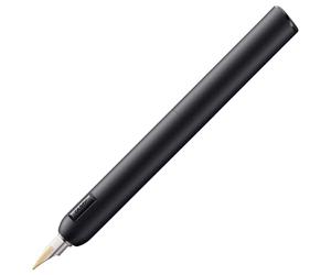 Lamy dialog cc all black -pluma estilográfica sin cap. con mec. giratorio -plumín bicolor de oro de 14 ct, parc. chapado en platino y tamaño F -cartucho de tinta T 10 azul y conv. Z 27 -para diestros
