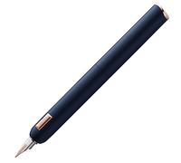 Lamy dialog cc blue -pluma estilográfica sin cap. con mec. giratorio -plumín bicolor de oro de 14 ct, parc. chapado en platino y tamaño EF -cartucho de tinta T 10 azul y conv. Z 27 -para diestros
