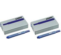LAMY Juego de 2 cartuchos de tinta T10 con gran reserva de tinta, adecuados para todos los modelos de pluma estilográfica Lamy - Contenido: 1,25 ml por cartucho - 5 unidades por paquete - Color de