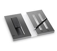 LAMY Juego de 2000 plumas estilográficas en color negro mate, estuche de piel en color negro, para un dispositivo de escritura, incluye paquete de regalo