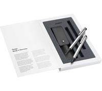 Lamy Logo Set Matt de bolígrafo 205, incluye mina grande M 16 negro y portaminas 105 con mina fina M 40 (0,7 mm), incluye estuche de piel negro y paquete de regalo