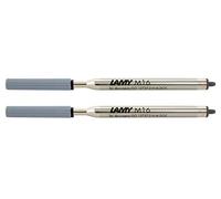 Lamy M16 recambio de bolígrafo de gran capacidad, metal, paquete de 2 - Recambio original para todos los modelos de bolígrafos Indeleble - Trazo fino en tinta negra