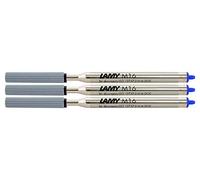 Lamy M16 recambio de bolígrafo de gran capacidad, metal, paquete de 3 - Recambio original para todos los modelos de bolígrafos Indeleble - Trazo medio en tinta azul