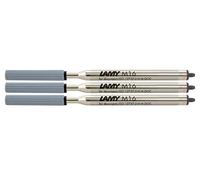 Lamy M16 recambio de bolígrafo de gran capacidad, metal, paquete de 3 - Recambio original para todos los modelos de bolígrafos Indeleble - Trazo fino en tinta negra
