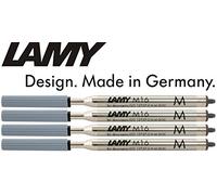 Lamy M16 recambio de bolígrafo de gran capacidad, metal, paquete de 4 - Recambio original para todos los modelos de bolígrafos Indeleble - Trazo medio en tinta negro