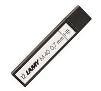 Lamy M40 minas de lápiz en color gris (12 uds.) - Recambios originales para todos los portaminas dureza HB y grosor de línea de 0,7 mm