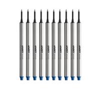 LAMY M66 - Juego de 10 recambios para bolígrafo Lamy sin tapa (metal, 821), color azul