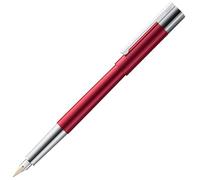 Lamy Pluma estilográfica scala pianored: diseño purista con cuerpo metálico lacado; plumín de oro de 14 quilates, trazo M; cartucho de tinta T10 azul incluido; para diestros