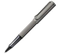 Lamy Rotulador Lx de rutenio: roller ligero con agarre ergonómico transparente y ancho de trazo M; cuerpo de aluminio anodizado; incluye recambio M 63 con tinta negra y estuche metálico
