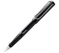 Lamy safari black - Pluma estilográfica con empuñadura ergonómica y plumín de acero pulido en tamaño B - ideal para cualquier escritura y caligrafía - incluye cartucho T 10 azul - Diestro