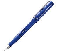 Lamy safari blue - Pluma estilográfica con empuñadura ergonómica y plumín de acero pulido en tamaño M - ideal para cualquier escritura y caligrafía - incluye cartucho T 10 azul - Diestro