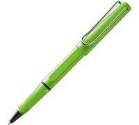 Lamy Bolígrafo roller Safari Green, empuñadura ergonómica, trazo M, ASA, con recambio M 63 azul