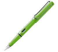 Lamy safari green - Pluma estilográfica con empuñadura ergonómica y plumín de acero pulido en tamaño EF - ideal para cualquier escritura y caligrafía - incluye cartucho T 10 azul - Diestro