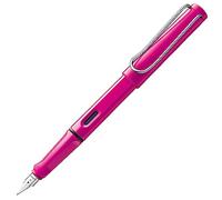 Lamy safari pink - Pluma estilográfica con empuñadura ergonómica y plumín de acero pulido en tamaño EF - ideal para cualquier escritura y caligrafía - incluye cartucho T 10 azul - Diestro