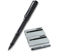 Lamy Safari - Pluma estilográfica, plumín: F, Umbra + 10 Patronen Schwarz, Füllfederhalter Safari