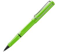 Lamy safari roll-ink green: roller con cartucho de tinta, empuñadura ergonómica, trazo M, escritura cómoda prolongada, fabricado de plástico ASA resistente, in artucho de tinta azul T10