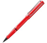 Lamy safari roll-ink red: roller con cartucho de tinta, empuñadura ergonómica, trazo M, escritura cómoda prolongada, fabricado de plástico ASA resistente, in artucho de tinta azul T10