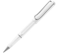 Lamy safari roll-ink white: roller con cartucho de tinta, empuñadura ergonómica, trazo M, escritura cómoda prolongada, fabricado de plástico ASA resistente, incl. cartucho de tinta azul T10