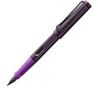 Lamy safari violet-blackberry - Pluma estilográfica con empuñadura ergonómica y plumín de acero pulido en tamaño F - ideal para cualquier escritura y caligrafía - con cartucho T 10 azul - Diestro