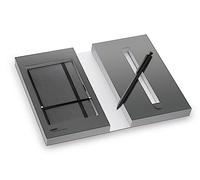 LAMY Set de escritura multifunción 3 en 1 con acabado lacado, cuaderno DIN A6, tapa blanda, color negro, incluye paquete de regalo