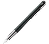 Lamy studio black forest - Pluma estilográfica universal en elegante carcasa de metal con clip en forma de hélice y plumín de acero de ancho de trazo F, incluye cartucho de tinta T 10 azul