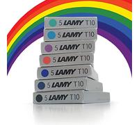 Lamy T10 Surtido Color Paquete Fuente Pluma Cartuchos De Tinta Recambios Repuesto Reemplazo Para Todos Los Lamy Estilográfica Plumas (1 Paquete De Cada Color - 7 Paquetes - 35 Cartuchos)